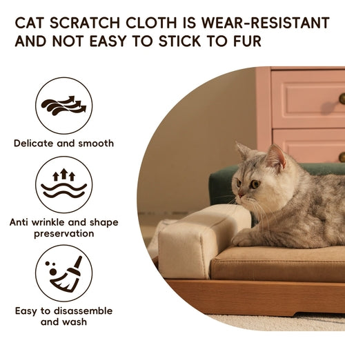 Modern Wooden Pet Bed for Cats & Dogs – Oak Veneer Frame with