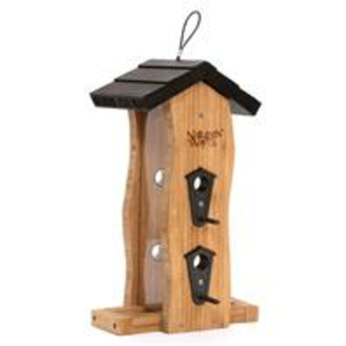 Natures Way Bird Products 66180 2 qt Vertical Wave Feeder  Bamboo