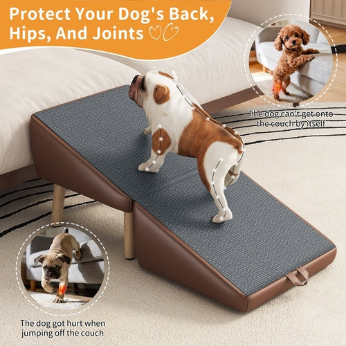 Dog Stairs for Small Dogs and Cats, Dog Ramp for Couch and Bed,