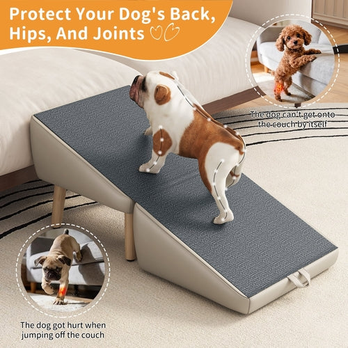 Dog Stairs for Small Dogs and Cats, Dog Ramp for Couch and Bed,