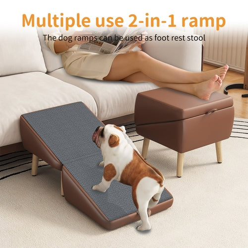 Dog Stairs for Small Dogs and Cats, Dog Ramp for Couch and Bed,